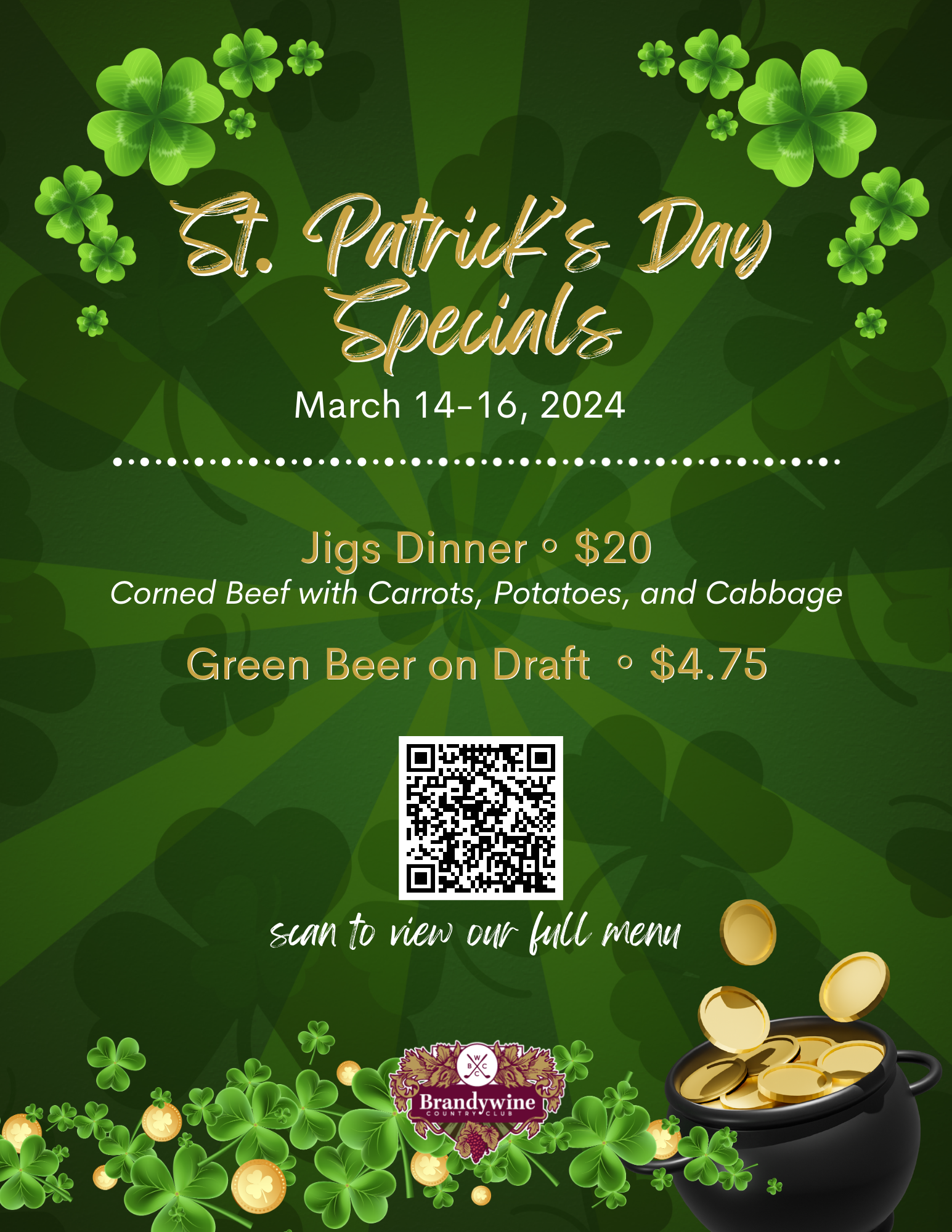 Brandywine St. Patricks Specials